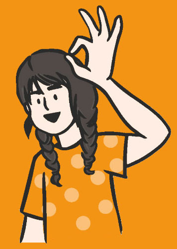 Girl showing OK symbol